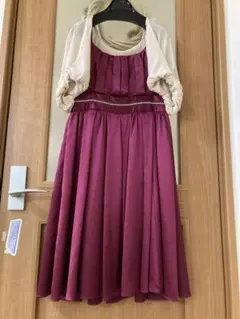 フォーマル　ドレス　ワンピース　キャサリンロス　ワインレッド　ボレロ　セット