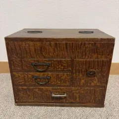 アンティーク木製収納ボックス 3段引き出し