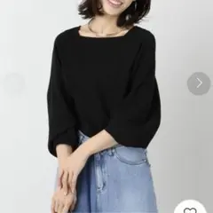 ブラック スクエアネック トップス　iena イエナのサムネイル