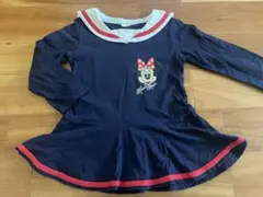 ミニーマウス　長袖　ネイビートップス 100サイズ　セーラー服風　コットン100