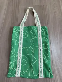 marimekko トートバッグ コットン 緑 キャンバスコットン ウニッコ