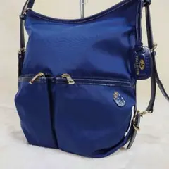PELLE BORSA 3way トート ショルダーリュック ネイビー レザーのサムネイル