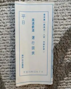 神戸市交通局 海岸線 列車運行図表 ダイヤグラムのサムネイル