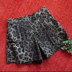 日本製　美ライン　デュアルヴュー　レオパード　ショートパンツ　ヒョウ柄