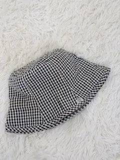 コムサイズム　ギンガムチェック　バケットハット　５６cm