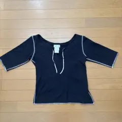 アニエスベー　フランス製　五分袖カットソー