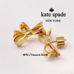 C362/kate spade/ゴールド リボン スタッド ピアス
