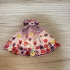 リカちゃん用フラワープリントドレス