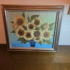 油彩画 yuji作 ひまわり 静物画 額装 アート 油彩画 yuji作 ひまわり 静物画 額装 アート - メルカリ