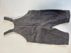 BEBE ストライプオーバーオール 80サイズ グレー