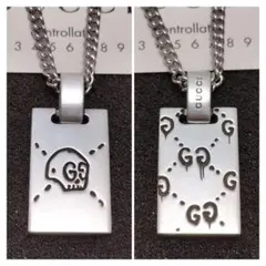 は*ゆ様 GUCCI ネックレス トップ ゴースト+社外ステンレスチェーン55c は*ゆ様 GUCCI ネックレス トップ ゴースト+社外ステンレスチェーン55c