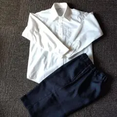 子供用 ホワイトシャツ ハーフパンツ セット　130センチ