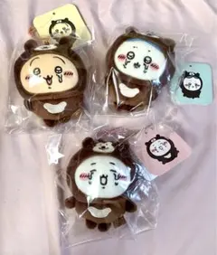 マレーグマを被ったちいかわハチワレうさぎマスコット　3体セット