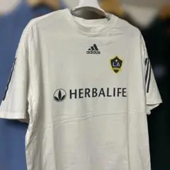 adidas・LA GALAXY・ベッカム・ゲームシャツ・ユニフォーム・白・L