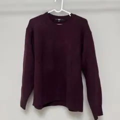 バーガンディ ニットセーター　UNIQLO