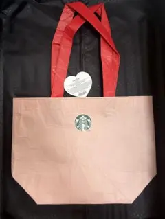 韓国 スターバックス スタバ バレンタイン 限定 エコバッグ ショッパー ピンク