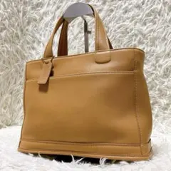 COACH オールドコーチ ハンドバッグ トート グラブタンレザー ベージュ