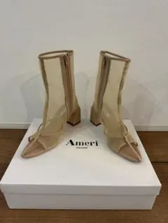 Ameri ベージュ メッシュブーツ 23のサムネイル