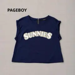 ページボーイ ロゴTシャツ F ネイビー フレンチスリーブ バックジップ ラフのサムネイル