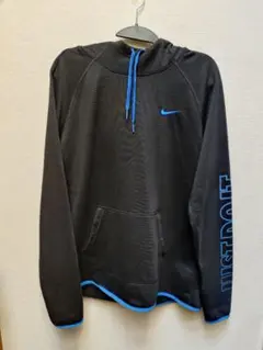 Nike Dri-FIT フード付きパーカー L ブラック/ブルー