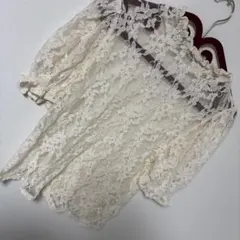 GU 花柄全レーストップス L
