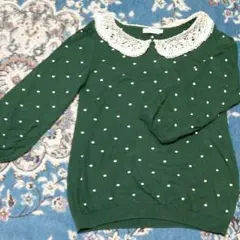 earth 綿七分袖ニット