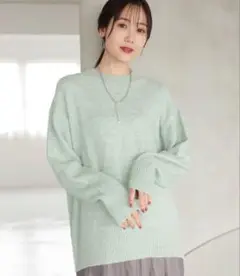 GLOBAL WORK フワフワHugmeスタンド ニット