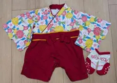ベビー　袴セット　ロンパース　靴下　女の子