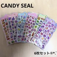 【未開封新品】キャンディシール 6枚セット まとめ シール帳 キャラクター