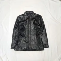 【unknown】ミニマムデザイン・ラムレザードリズラージャケット　ブラックのサムネイル