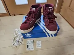 adidas STAN SMITH 赤 ミドルカット スエード