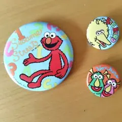【ビンテージ】セサミストリート 缶バッジ 3個セット