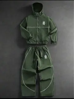 90s CRU ナイロン セットアップ ブラック パンツ ジャケット XL 黒