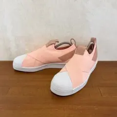 極美品　アディダス　スーパースター　スリッポン　 24.0センチ　クリアオレンジ