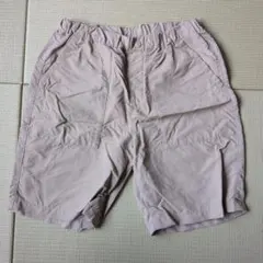 ベージュ ハーフパンツ ゴム入り ポケット付き