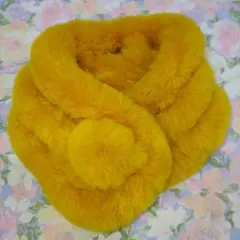 Z-3 サードコレクション　イエロー系　フェイクファーマフラー