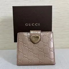 GUCCI グッチ シマ 長財布 ハート金具 - メルカリ