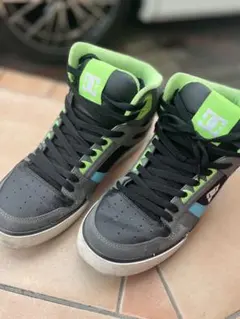 DC SHOES ハイカットスニーカー グレー×ライムのサムネイル