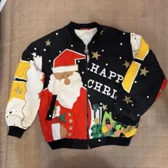 サンタクロース　ジャンパー　ジャケット　クリスマス　ブルゾン　ビンテージ