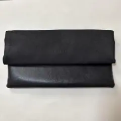 ナノユニバース 黒 レザー クラッチバッグ