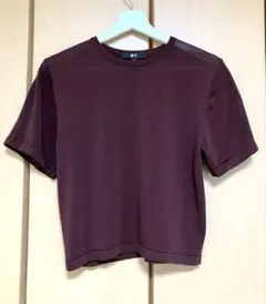 ボクシーニットT/ウォッシャブル　DARK BROWN サイズSのサムネイル