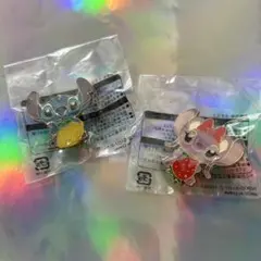 ディズニー★2015★非売品★ピンバッジ★スティッチ★エンジェル★レモン★イチゴ