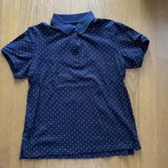 UNIQLO ネイビー ドット柄 ポロシャツ XL