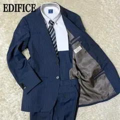 ✨EDIFICE✨ 日本製　スーツ　セットアップ　最高級生地 カノニコ　背抜き