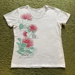美品フラダンスTシャツ・Aloha Standards レフア 白Tシャツ L