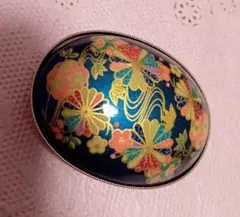 和柄の七宝焼 帯留め
