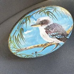 ワライカワセミ（Laughing Kookaburra）　エッグペイント