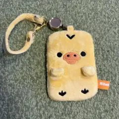 【中古品】キイロイトリ パスケース リール付き リラックマ