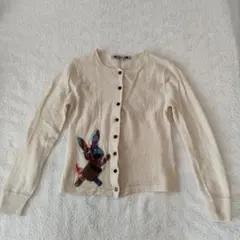 OLLEBELLA ウサギ刺繍 カーディガン