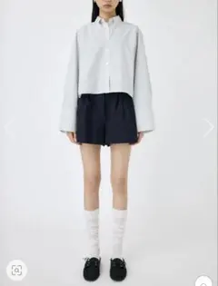 MOUSSY マウジー　THREE TUCK ショーツ　ネイビー